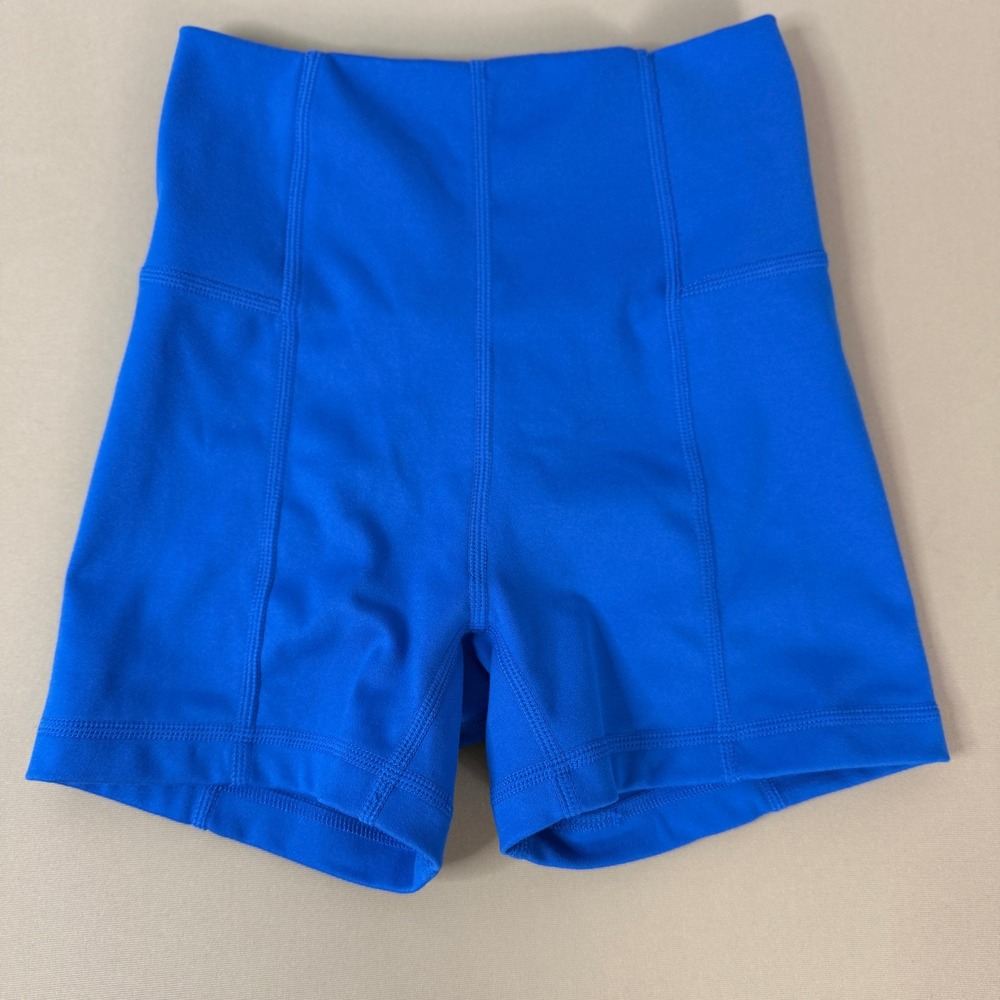 Jo+Jax Dance Shorts Kids Youth Medium 8-10 Blue Excellent High Waisted Active